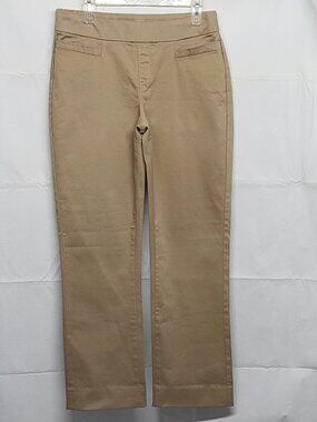 Lee Style Up Pants Pull On Womens 10 Long Stretch Chino You Are Georgeous Beige